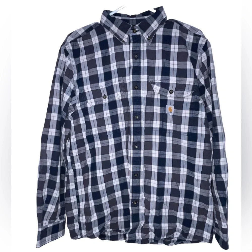 Carhartt Loose Fit Button Up Long Sleeve Shirt Men’s Medium Lightweight Outdoor